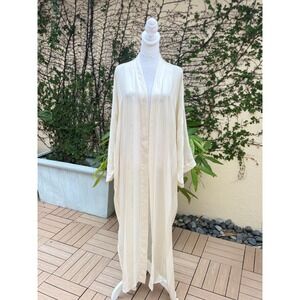 Cocoon Randi Kritstoffersen  romantic silk stripe lingerie ivory robe